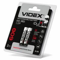 Акумулятори Videx HR03 / AAA 600mAh double blister/2шт 20/200