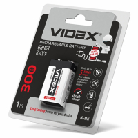 Акумулятори Videx 6HR61 300mAh blister/1шт  12/96