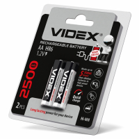 Акумулятори Videx HR6/AA 2500mAh double blister/2шт  20/200