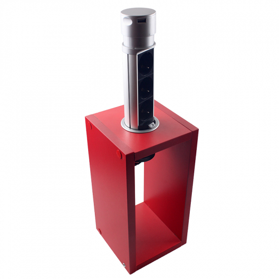 EH-AR-303 Меблева розетка (вертикальна) 3 x 16 А , 2 x USB 2,4 А, провід 3 x 1.5 mm²