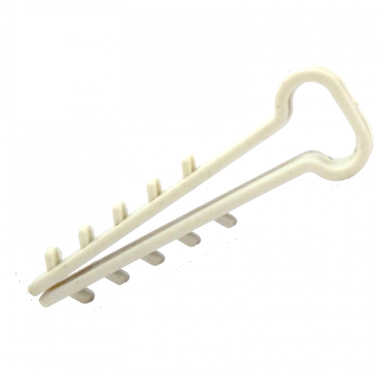 ЕН-С31 Кріплення монтажне для плоского кабелю 14х6 мм Ø відп. під дюбель 6 мм 100 шт / уп