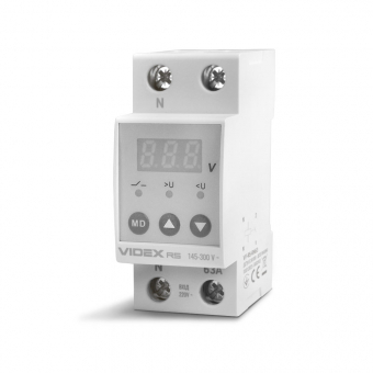 Реле контролю напруги VIDEX RESIST 145-300В 63А VF-RS-RN63