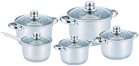 BN-207 Набор кастрюль 10 предметов 2,1л; 2,1л; 2,9л; 3,9л; 6,5л