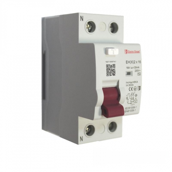 EH(x) 2x16 УЗО 2 полюса 16 A