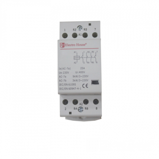 EH-MK-27 Контактор модульний 25 A 230V 2 АЛЕ + 2 НЗ