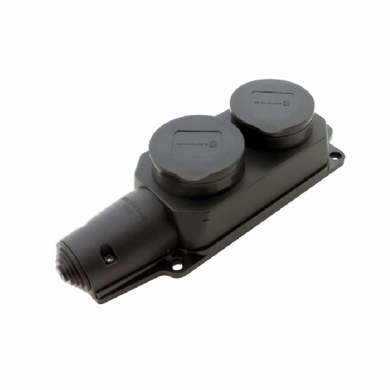 EH-RB-W2 Каучуковая колодка 2 гн. с/з и крышкой Garant