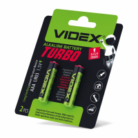 Батарейка лужна Videx LR03/AAA Turbo 2шт BLISTER (20/360)