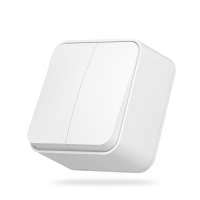 VIDEX BINERA IP20 Вимикач зовнішній двоклавішний білий  (12/120)