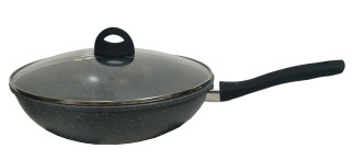 BN-497 Сковорода с кришкой ВОК/30 см с мраморное покрытием