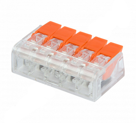 EH-CONN-03T Конектор на 5 контактів (450, 32 A ) Прозорий