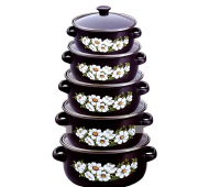 BN-079 Набор эмаль кастрюль 5 пред.