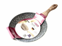 BN-529  Сковорода 22 см гранит. покритие с красним