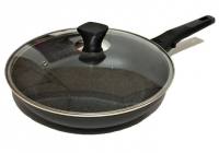 BN-558 Сковорода с крышкой мрамор покрытие 26см