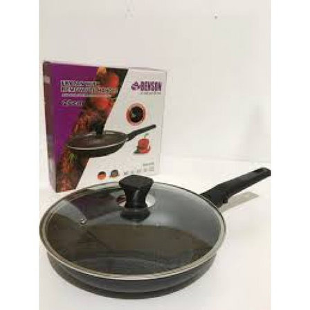 BN-559 Сковорода с крышкой мрамор покрытие 28см