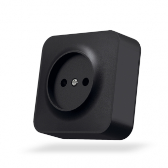 VIDEX BINERA IP20 Розетка наружная 1ая черный графит (VF-BNS21-BG) (17/170)