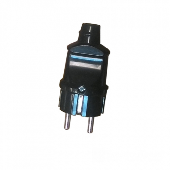 EH-2224 Вилка з заземленням пряма Чорний