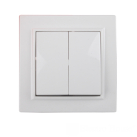 EH-2102 Вимикач подвійний Білий