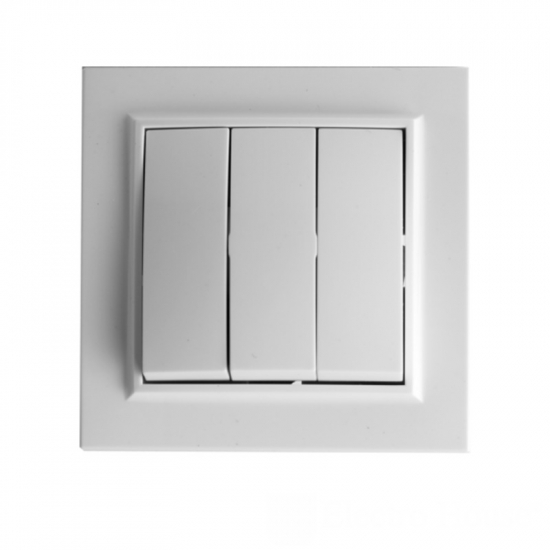 EH-2105 Вимикач потрійний Білий