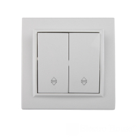EH-2107 Вимикач подвійний прохідний Білий