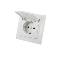 EH-2116 Розетка з кришкою IP44 з/з 16 А Enzo Білий