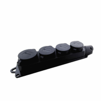 EH-RB-W4 Колодка із заземленням і кришкою на 4 гнізда Каучук