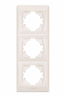 Рамка кремова на 3 місця вертикальна VIDEX BINERA (VF-BNFR3V-CR) (12/96)