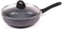 BN-493 Сковорода с кришкой 28 см с мраморное покрытием