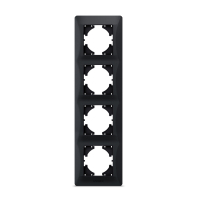 Рамка чорний графіт на 4 місця вертикальна VIDEX BINERA   (VF-BNFR4V-BG) (12/72)