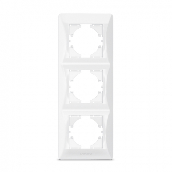 Рамка біла на 3 місця вертикальна VIDEX BINERA