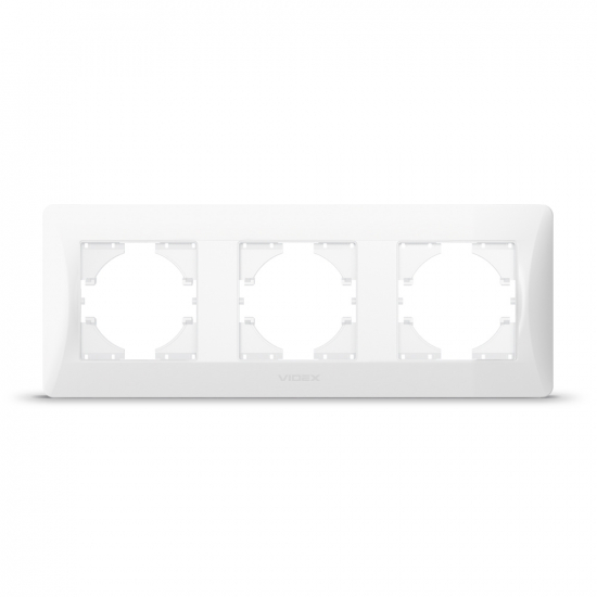 Рамка біла на 3 місця горизонтальна VIDEX BINERA