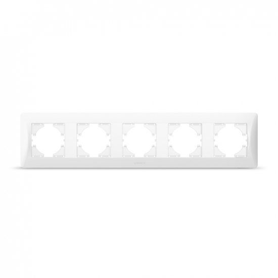Рамка біла на 5 місць горизонтальна VIDEX BINERA