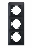 Рамка чорний графіт на 3 місця вертикальна VIDEX BINERA