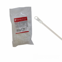 EH-R-001 Стяжка кабельна Білий з кільцем 4х110 мм 100шт./п.