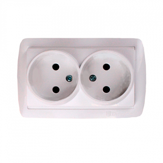 EH-2146 Розетка подвійна без заземлення 16 А Acura