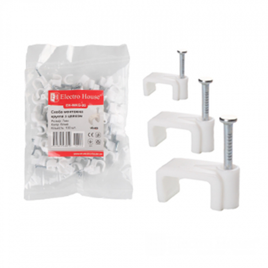 EH-WKF-11 Кліпса монтажна з цвяхом 18 мм плоска