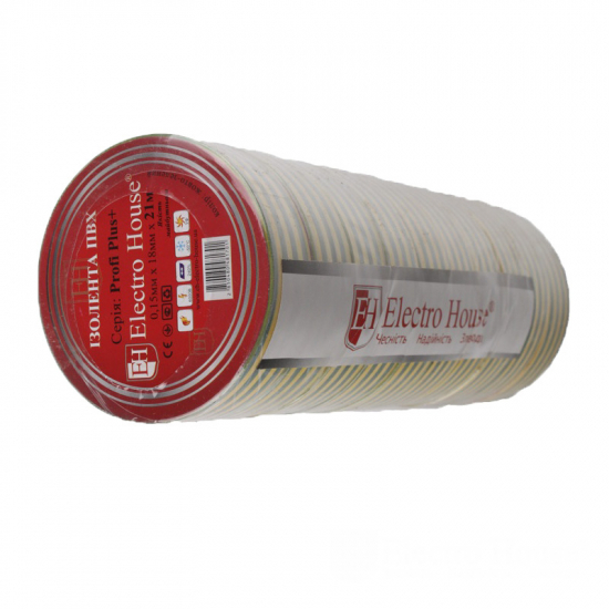 EH-AHT-1824 Ізоляційна стрічка 0,17 мм х 18мм х 21м жовто-зелена