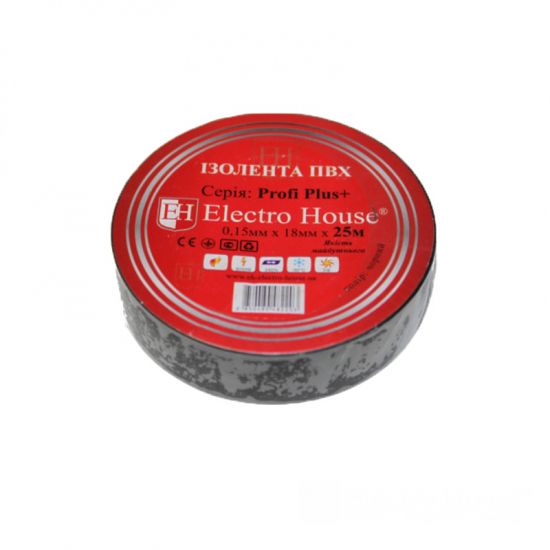 EH-AHT-1828 Ізоляційна стрічка 0,17 мм х 18мм х 25м червона