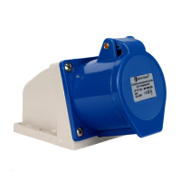 EH-PSS-332 Силовий штепсельний роз'єм 3x32 (стаціонарний)/2P+PE /32 A /220 – 250 В /IP44