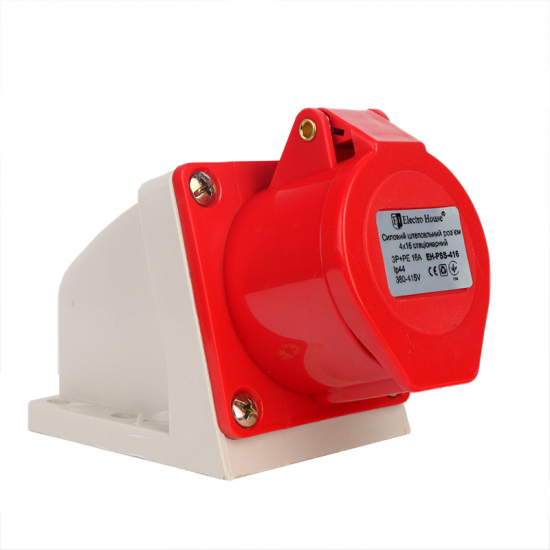 EH-PSS-416 Силовий штепсельний роз'єм 4x16 (стаціонарний)/3P+PE /16 А /380 – 415 В /IP44