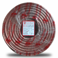 EH-6 Телевізійний кабель (RG-6U 64% ССS 1,02 Мідна фольга 64 мідних жил Силікон / прозорий)