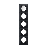 Рамка чорний графіт на 5 місць вертикальна VIDEX BINERA   (VF-BNFR5V-BG) (12/48)