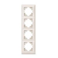 Рамка кремова на 4 місця вертикальная VIDEX BINERA (VF-BNFR4V-CR) (12/72)