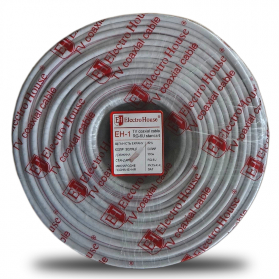 EH-1 Телевізійний кабель (32% CCS 1.02 Al 32 ПВХ білий)