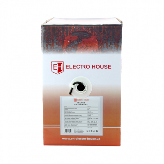 EH.LAN-29 UTP 4х2х0,51 CU (пвх чорний зовнш.) 305м