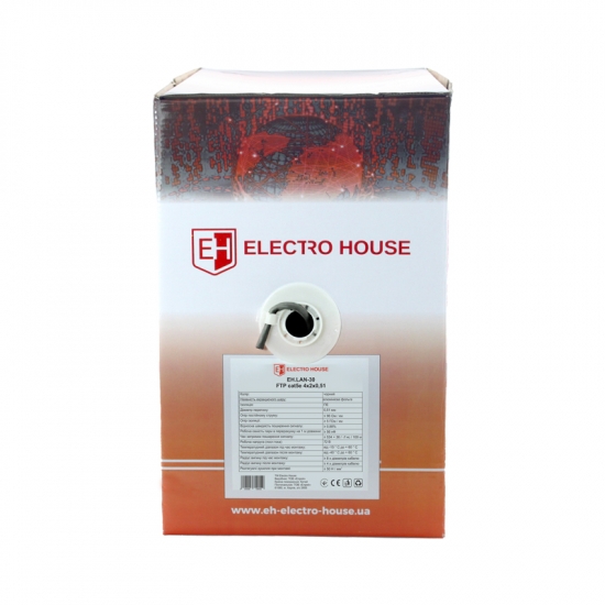 EH.LAN-30 FTP 4х2х0,51 CU (пвх чорний зовнш.) 305м