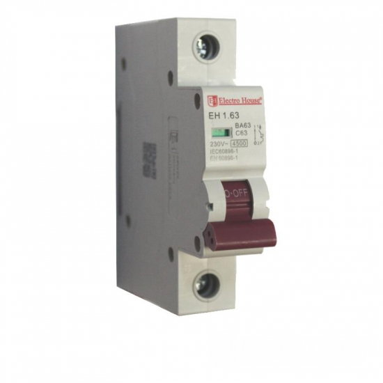 EH-1.63 Автоматичний вимикач 1 полюс 63 A