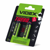 Батарейка лужна Videx LR6/AA Turbo 2шт BLISTER  (20/360)